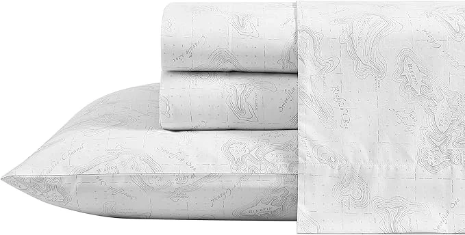 Original Design Eddie Bauer – King Sheets Cotton Percale Bedding Set Crisp amp Cool Home Decor Fish ATOL King Traditional