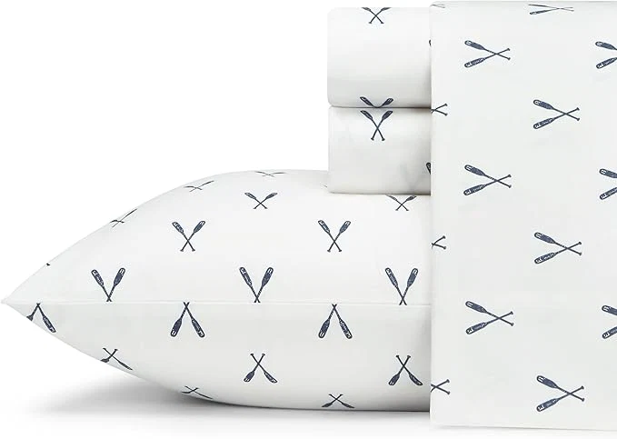 Artisan Eddie Bauer – King Sheets Cotton Percale Bedding Set Crisp amp Cool Home Decor Eddies Oar King Pure