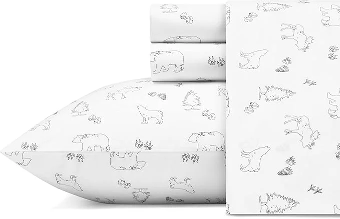 Eco-Friendly Eddie Bauer – Full Sheets Cotton Percale Bedding Set Crisp amp Cool Home Decor Dorm Room Essentials Animal Tracks Full Premium