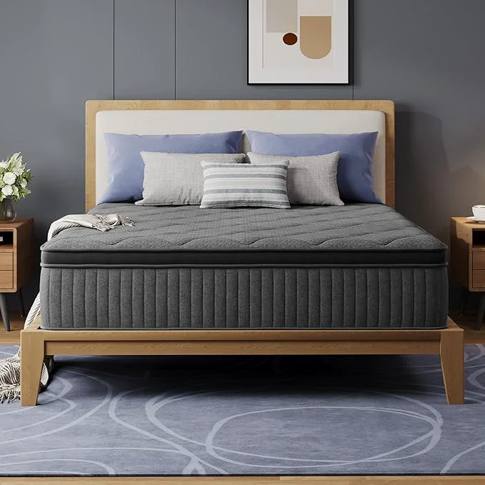 Carefully Designed Avenco 10 Inch Twin Mattress Hybrid Mattress with Smarts Coil™ Pocket Springs for Targeted Support and NanoGel™ Memory Foam for Cool Night Sleep Motion Isolation for Couples CertiPUR-US Original