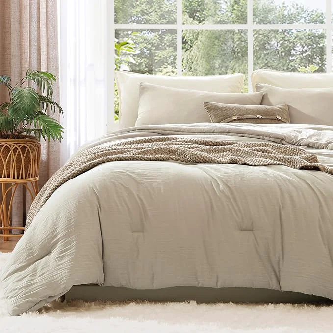 Green WRENSONGE Twin Twin XL Comforter Set for Girls Boys Teens 1 Light Oatmeal Comforter amp 1 Pillow Sham Soft Lightweight Kids Comforter Sets for All Seasons Dorm Bedding Flexible