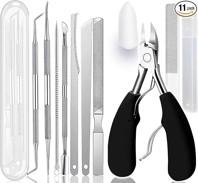 High-Grade 11 Piece Set Ingrown Toenail Pedicure Tool Kit Stainless Steel Nail Care Next-Generation