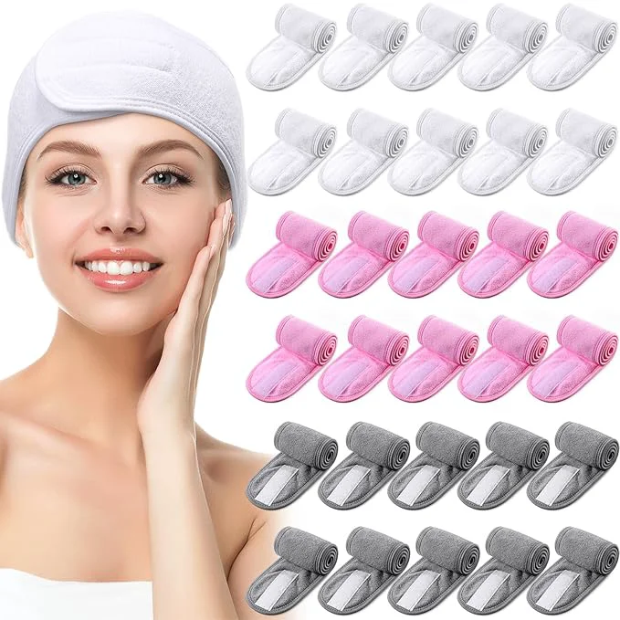 Lightweight Hoteam 30 Pack Spa Headband Facial Esthetician Hair Wrap Powerful