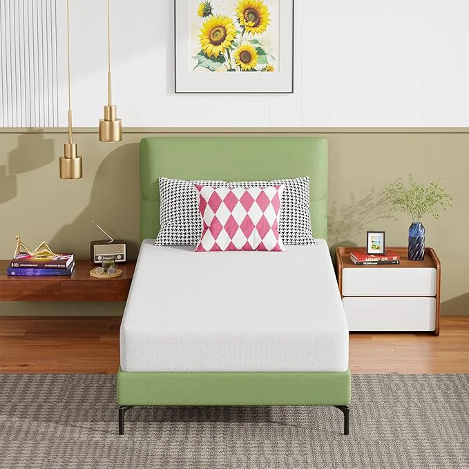 Solid FDW 8 Inch Twin Mattress Base Foam Medium Firm Support Breathable amp Comfortable Removable Washable Zipper Cover Bed-in-a-Box，CertiPUR-US Authentic