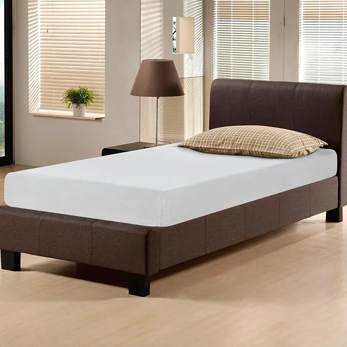 Convenient FDW 12 Inch Twin Mattress Medium Firm Gel Memory Foam Mattress White Bed in a Box CertiPUR-US Pressure Relief Cooling Ventilated Foam Washable Removable Cover Responsible