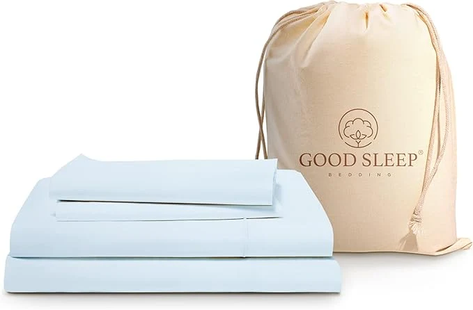 Classic 1000 Thread Count Egyptian Cotton Sheets Queen Size 4 Pc Luxury Sheets Set Long Staple Cotton Sheets for Queen Size Bed 16 quot Deep Pocket Hotel Style Sheets Sateen Sheets Queen Light Blue Modern
