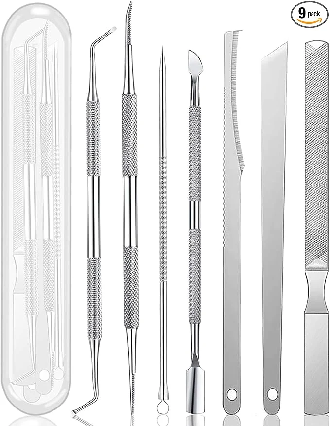 Crafted Ingrown Toenail Pedicure Tool Kit Nail File and Nail Lifter Pusher Top-Quality