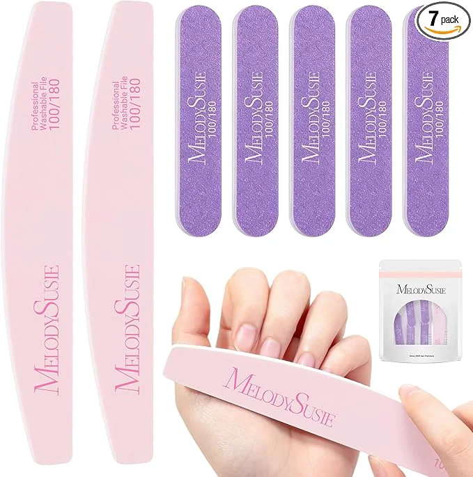 Green MelodySusie Nail File Kit Professional Manicure Pedicure Supplies Eco-Friendly