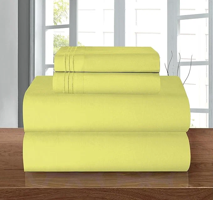 Traditional Elegant Comfort Luxury 1500 Premium Hotel Quality Microfiber 4-Piece Sheet Set – Wrinkle Resistant All Around Elastic Fitted Sheet Deep Pocket up to 16 quot California King Pistachio Green Expertly Made
