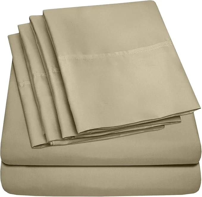 Crafted Twin Size Bed Sheets – 4 Piece 1500 Supreme Collection Fine Brushed Microfiber Deep Pocket Twin Sheet Set Bedding – 1 EXTRA PILLOW CASES GREAT VALUE Twin Sage Eco-Friendly