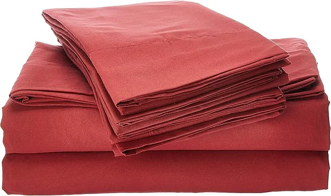 Elegant King Size Bed Sheets – 6 Piece 1500 Supreme Collection Fine Brushed Microfiber Deep Pocket King Sheet Set Bedding – 2 Extra Pillow Cases Great Value King Burgundy Original Design