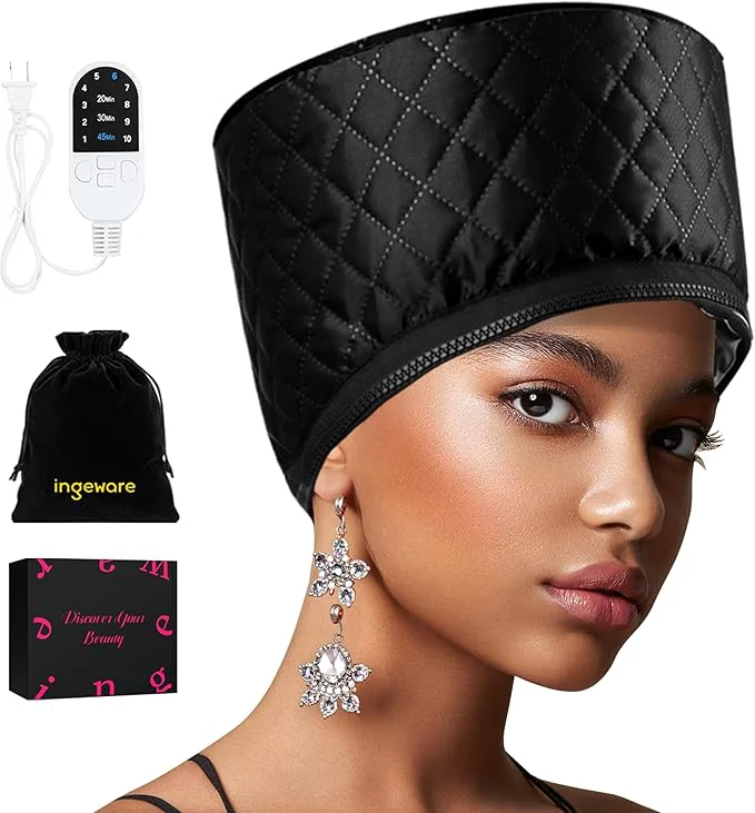 Next-Generation Heat Cap for Deep Conditioning Ingeware Thermal Cap for Hair Steamer Cap for Reusable
