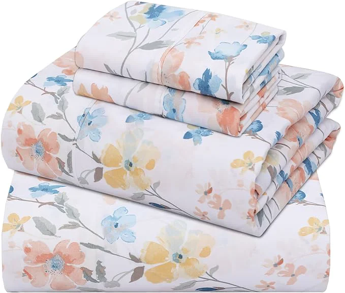 Prestigious ZOYER Cotton Sheets – California King Percale Bedding Cooling amp Breathable Durable with a Crisp Soft amp Comfortable Feel 14 quot Deep Pocket 4-Piece Set Summer Spring Safe