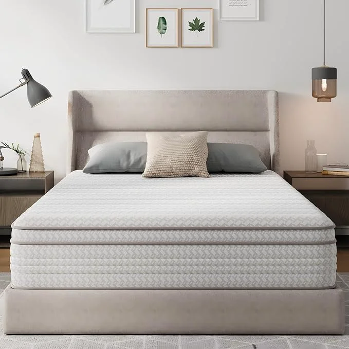 Breathable Novilla 12 Inch Twin Mattress in a Box Hypoallergenic amp Back Pain Relief Hybrid Twin Mattresses with Smarts Coils Fiberglass CertiPUR-US Colchones No Box Spring Needed Excellent