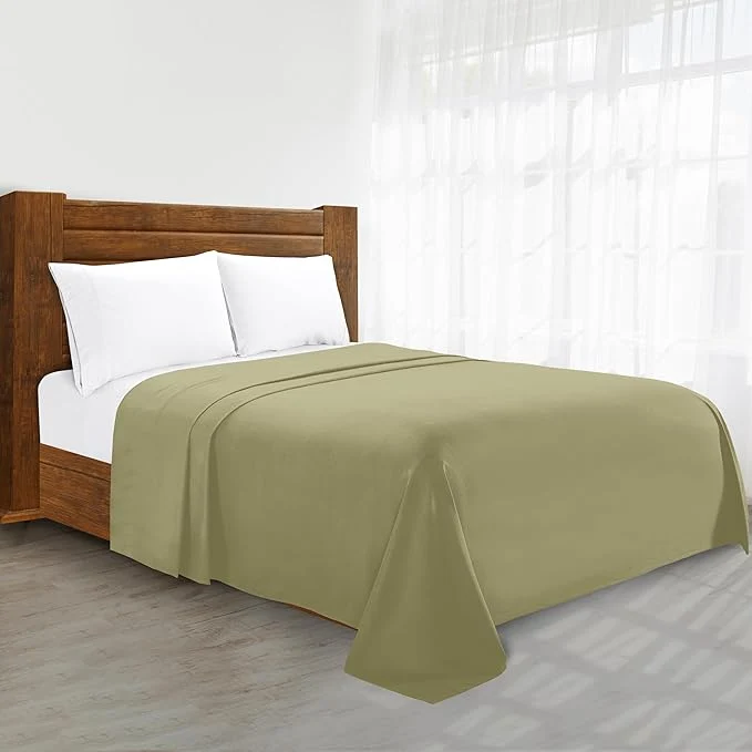 Advanced Luxury Flat Sheet on Amazon Elegant Comfort Wrinkle- 1500 Premier Hotel Quality 1-Piece Flat Sheet Queen Size Sage Selected