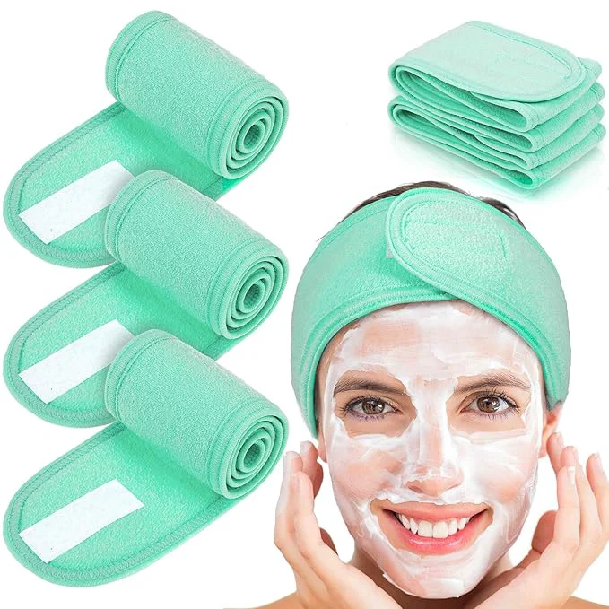 Long-Lasting Whaline 4 PCS Spa Headband Make up Hair Band Stretch Terry Cloth Headband Crafted