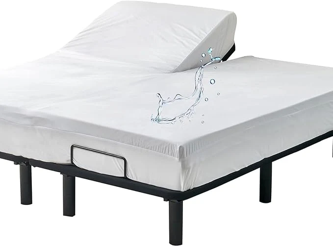 Comfortable 28-30 quot Split Top Cal King Mattress Protector for Adjustable Bed with Upper Flex Head Waterproof Ultra Soft Fitted Mattress Cover Optimized