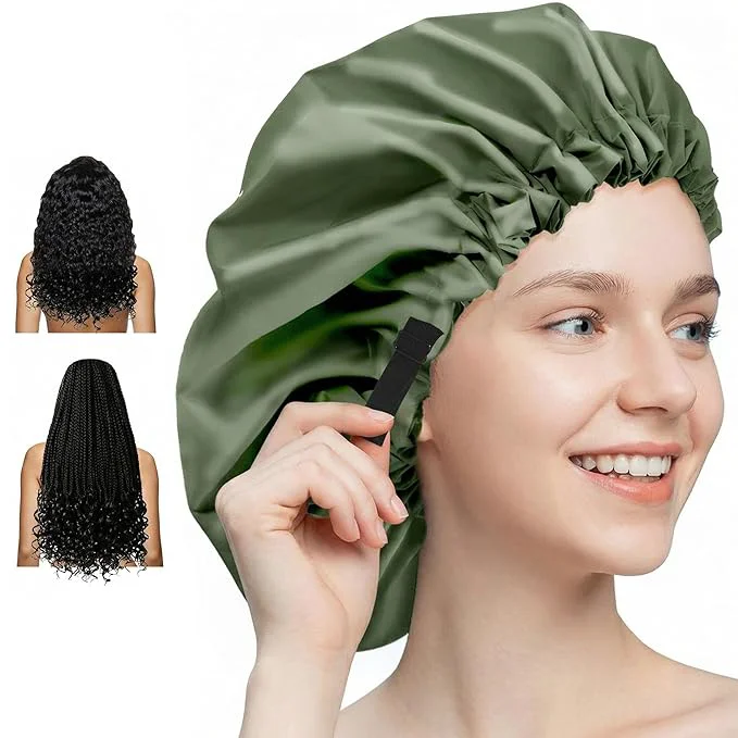 Quality Aquior Shower Cap for Women Extra Adjustable Shower Caps for Women Innovative
