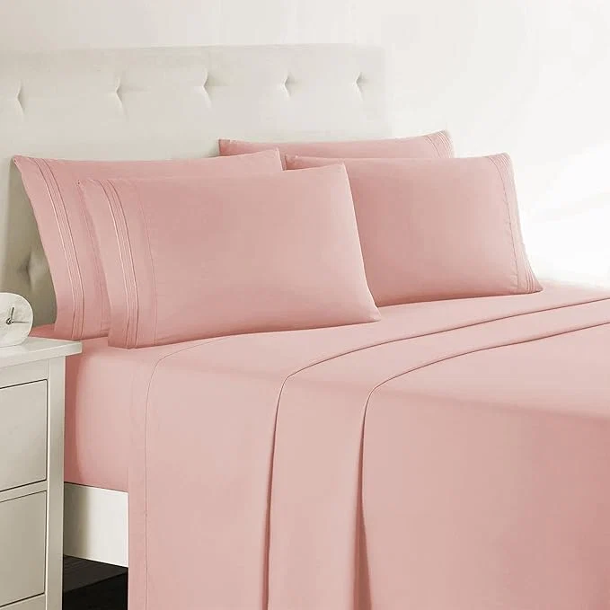 Carefully Designed Clara Clark Twin XL Sheets – Hotel Luxury 5 Piece Bed Sheets for Twin XL Size Bed – Soft Bedding Sheets amp Pillowcases Fits Mattress up to 16 inch deep. Twin XL Peach Beige Reliable
