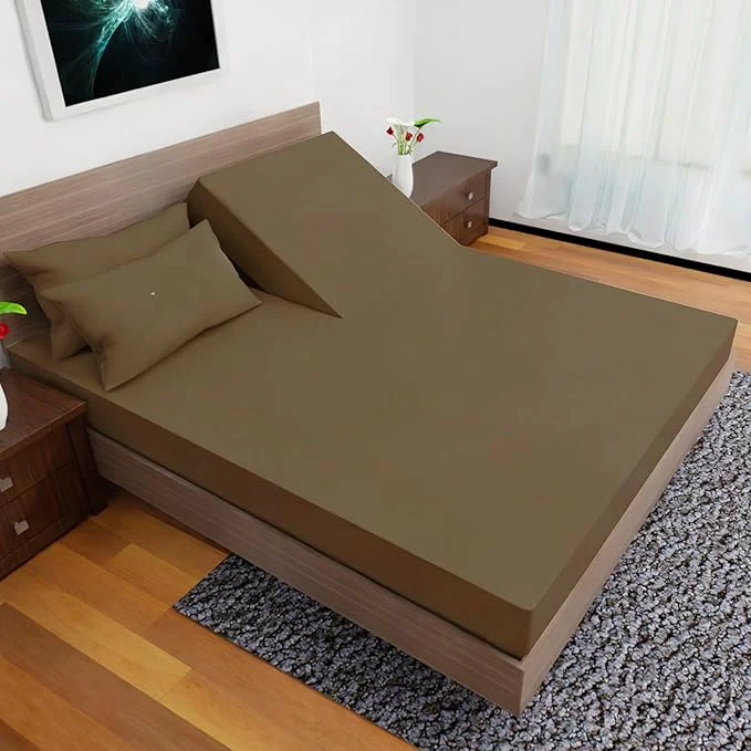 Efficient Top Split Flex Head California King Size Sheet Set – Egyptian Quality Ultra-Soft Bed Sheets – Double Brushed – Deep Pockets- Easy Fit – 4 Piece Set- Fade Resistant Chocolate High-Grade