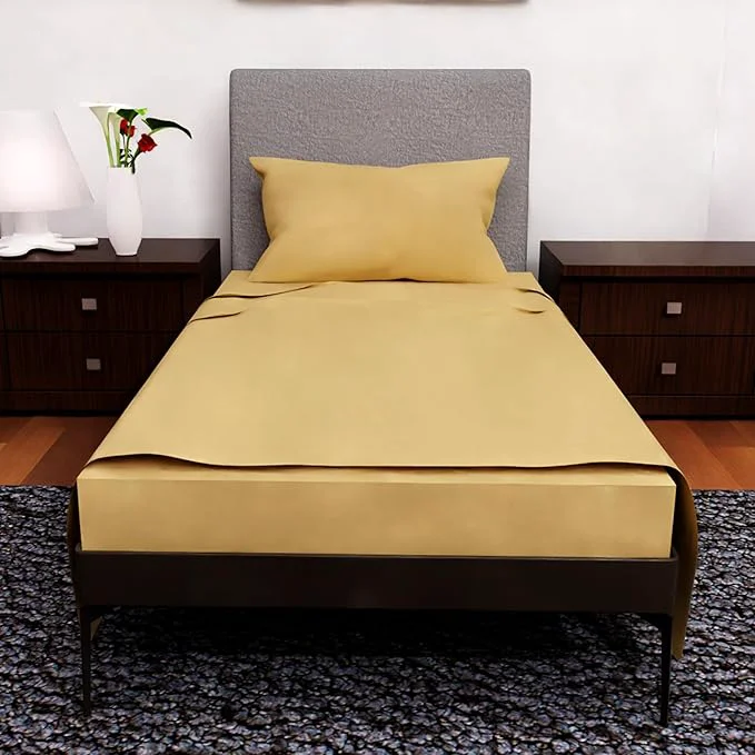 Twin Bedding Sets – 3-Pcs Set – Deep Pockets – Cooling Sheets – Soft amp Cozy Twin Size Sheets – Comfortable Bed Sheets for Bedroom Gold Environmentally Friendly