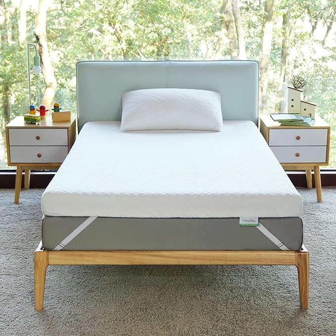 Practical Novilla 3 Inch Foam Mattress Topper Twin Medium Firm Memory Foam Mattress Topper Gel Infused for Motion Isolation amp Pressure Relieving with Breathable Cover Twin Size