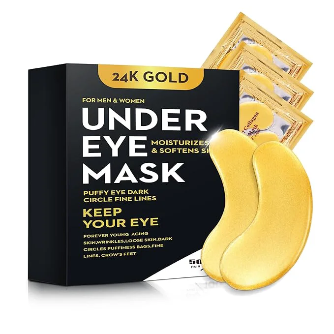 Elite 100Pcs 50Pairs Under Eye Patches Gold Luxury