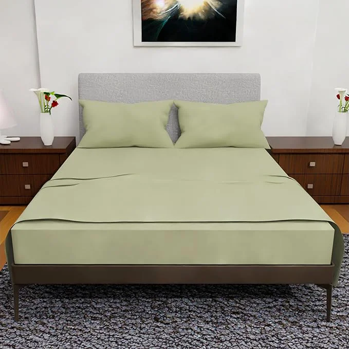 Convenient California King Sheet Sets – 4Pcs Cal King Bedding Set Deep Pocket Double Brushed Microfiber Fade Resistant Soft amp Breathable Bed Sheets for Comfort Sage Responsible