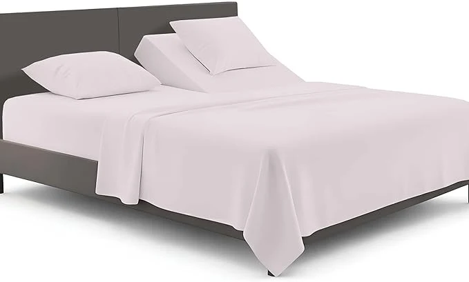 Stylish SGI bedding Adjustable Split Head Flex Top King 39 quot Microfiber Sheet Set Ultra Soft Cooling amp Deep Pocket 15 Fitted 4-Piece Breathable amp Durable Bedding Set for Split King Beds -Light Gray Secure