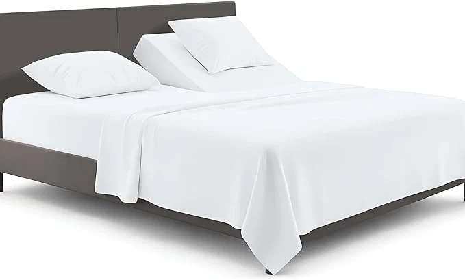 Responsible SGI bedding Adjustable Split Head Flex Top Cal King 28 quot Microfiber Sheet Set – Ultra Soft Cooling amp Deep Pocket 15 Fitted 4-Piece Breathable amp Durable Bedding Set for Split Cal King Beds -White Premium Material