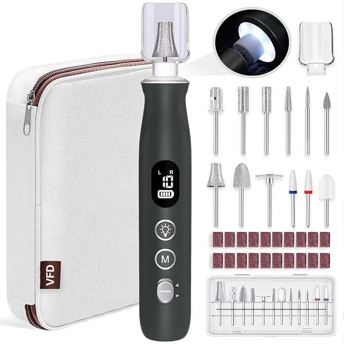 Responsible Electric Nail Drill Cordless 2000 mAh Rechargeable Portable Nail File 12 in 1 Powerful