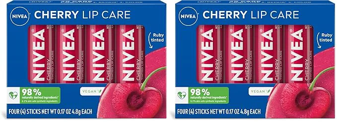 Easy-to-Use NIVEA Cherry Lip Care Ruby Tinted Lip Balm Pack Contemporary