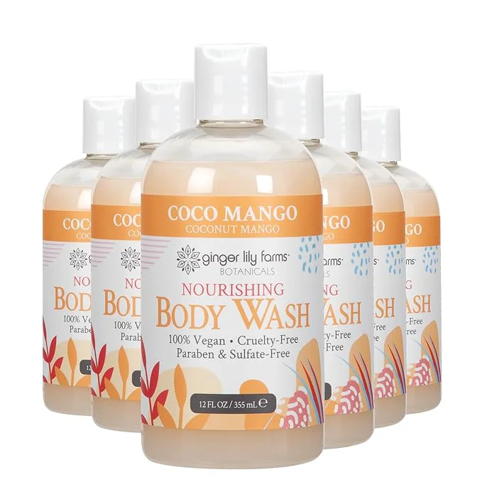 Long-Lasting Ginger Lily Farms Botanicals Nourishing Body Wash Coco Mango Vegan Innovative