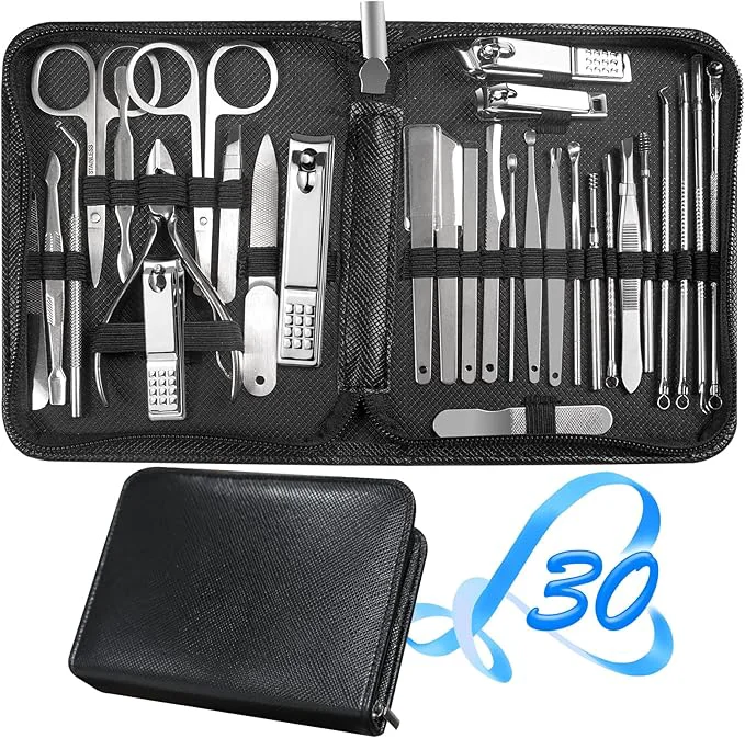 Trendy Manicure Set 30 in 1 Fingernail Clipper Set Manicure Kit Pedicure Kit Casual