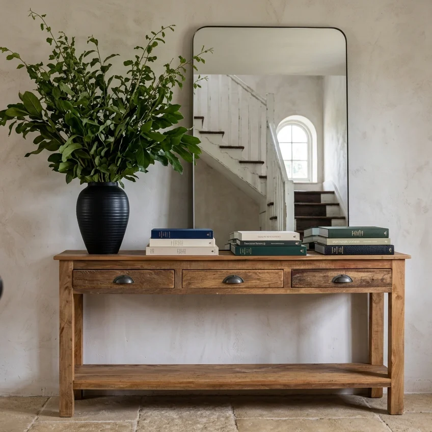 Quality Farmwood sidetable met 3 lades Safe