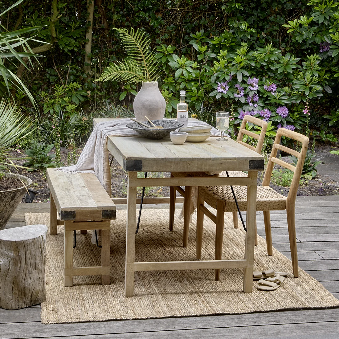 Versatile Limewash folding dining table Long-Lasting