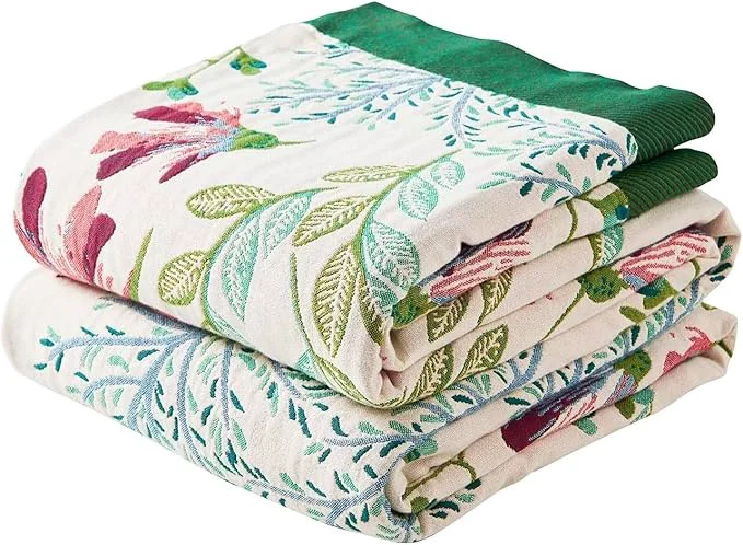 Professional Boho Throw Blanket for Bed Cotton Soft Rustic Quilt Fall Blanket 90 quot x98 quot Floral Printed Farmhouse Decor Bed Blankets All Season Rustic Reversible Bohemian Throw Quilt Modern