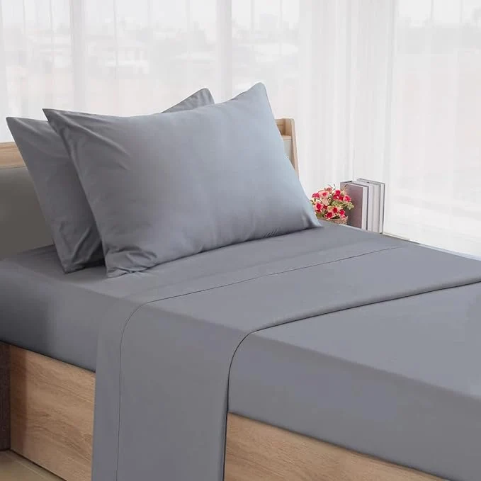 Quality SPRINGSPIRIT Cot Sheets 30 quot x 75 quot x 9 quot 4 Piece Cot Sheet Set Cot Size Fitted Sheets with Narrow Twin Camp Bunk R Bunk Guest Beds Trifold Mattress Grey Clean