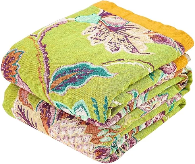 Modern Fall Throw Blanket Cotton Soft Rustic Boho Throw Blanket for Bed 90 quot x98 quot Farmhouse Decor Bed Flower Blankets Light Weight Reversible Bohemian Throw Quilt Lightweight