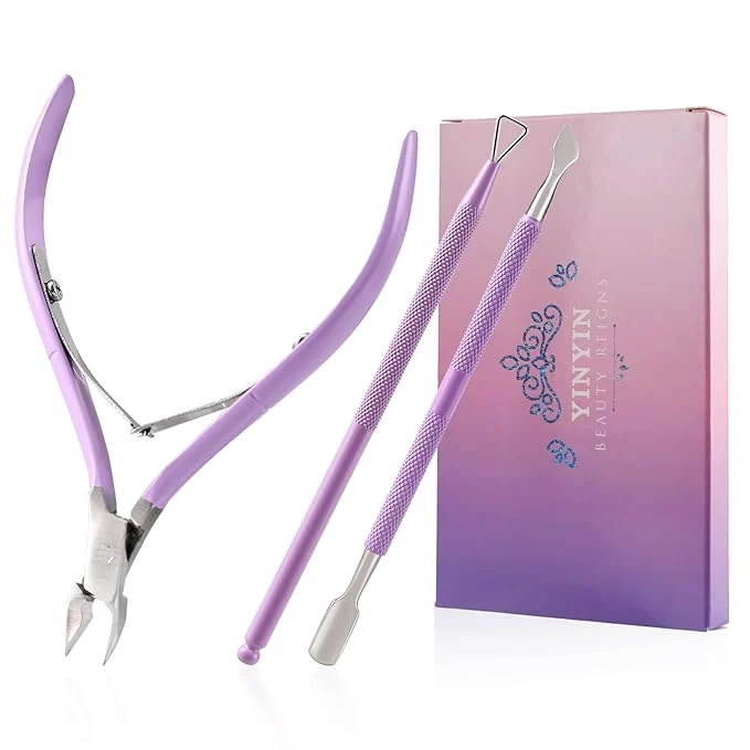 Artisan Cuticle Trimmer with Cuticle Pusher and Cutter-YINYIN Cuticle Nipper Safe