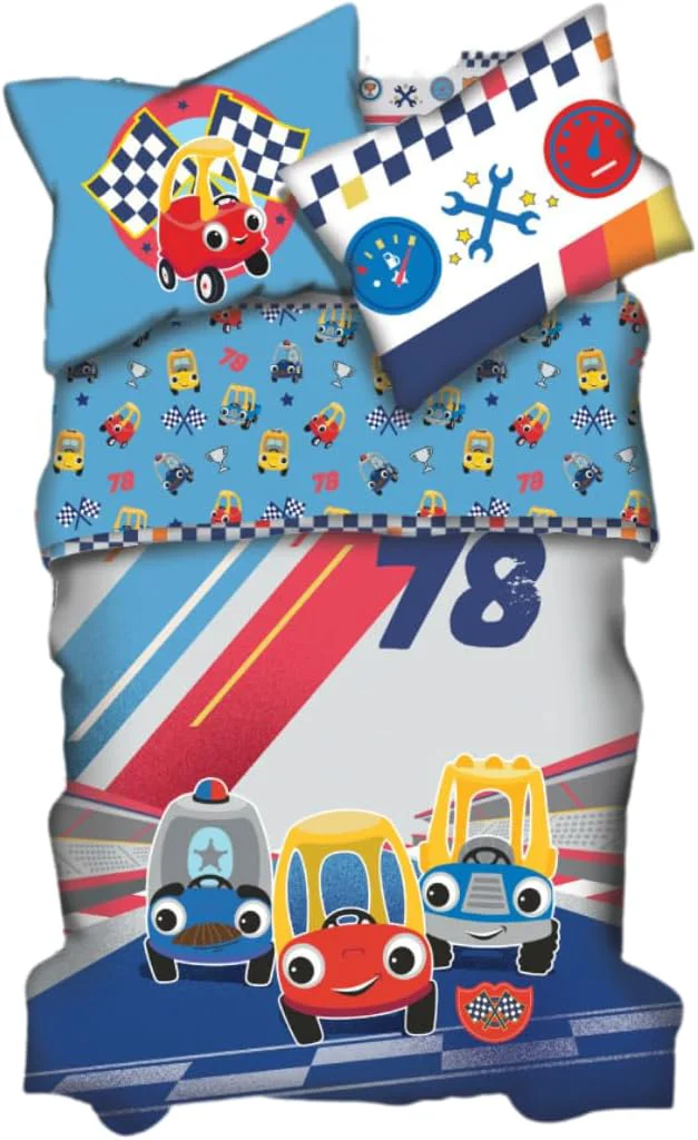 Reusable Little Tikes 4 Piece Toddler Bed Set – Kids Super Soft amp Cozy Reversible Microfiber Comforter and Sheet Set ly Licensed Product by Franco Specialty