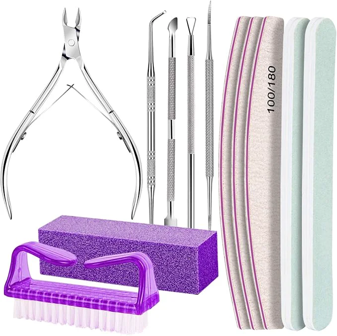 Certified FANDAMEI Manicure and Pedicure Tools Kit Manicure Kit Nail Files 100 180 Stylish