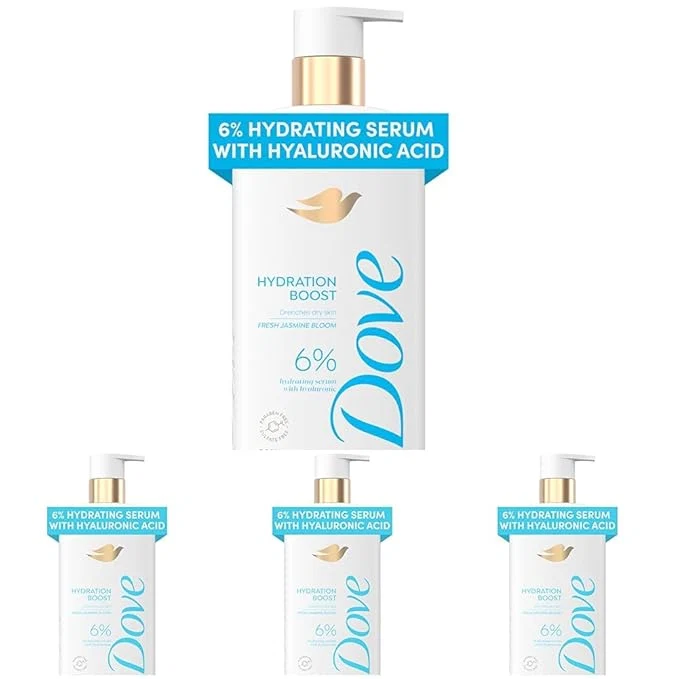 Next-Generation Dove Serum Body Wash Hydration Boost actively drenches dry skin Organic