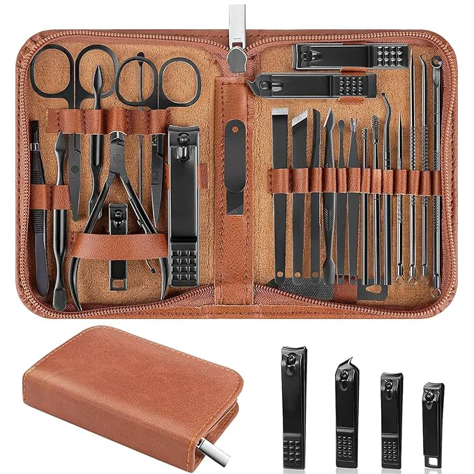 Premium Nail Clippers Set 26 Piece Manicure Set Pedicure Kit Stainless Steel Proven
