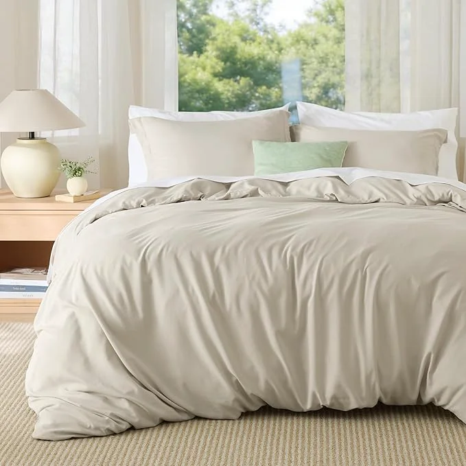 Secure Bedsure Duvet Cover Full Size – Soft Double Brushed Bedding Set for Kids amp Adults Zipper Closure 3 Pieces Includes 1 Duvet Cover 80 quot x90 quot amp 2 Pillow Shams NO Comforter Linen Reusable