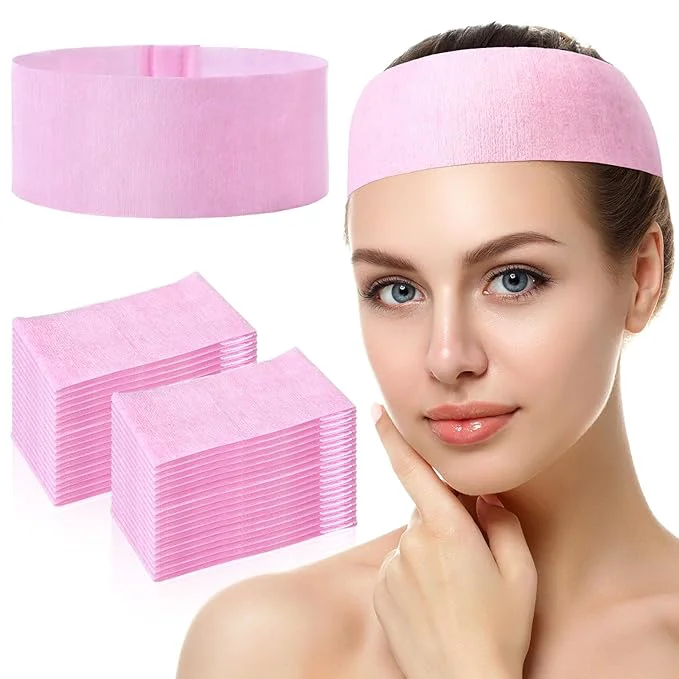 Contemporary Waydress 140 Pieces Disposable Spa Facial Headbands Minimalist