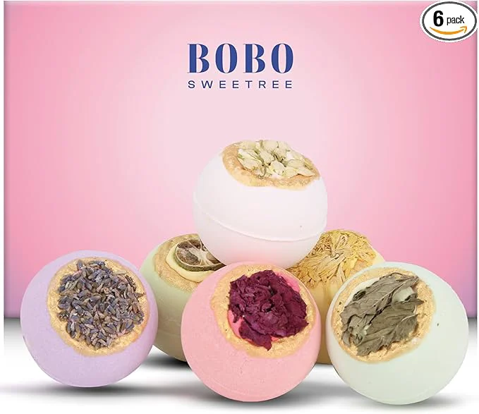 Soft Bath Bombs for Women Gift Set of 6 Fizzies Luxury Large Size Official
