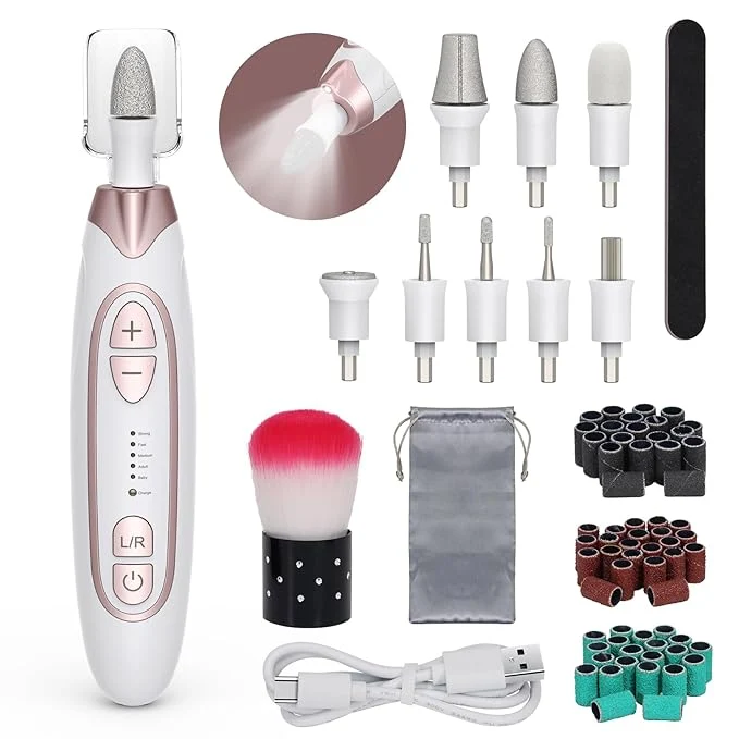 Exclusive PELCAS Electric Nail File 5 Speeds Nail Grinder Comfortable