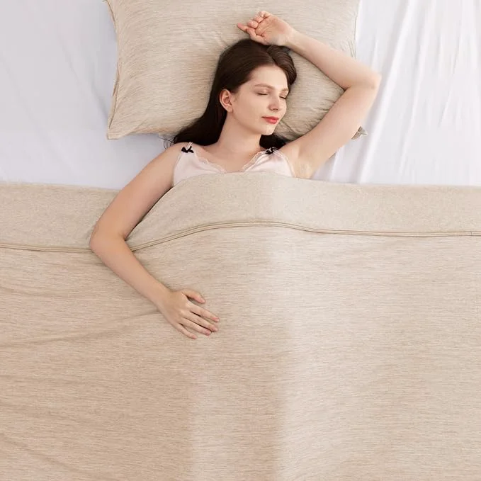 Refined Elegear Cooling Blanket Throw Absorbs Heat to Keep Body Cool for Night Sweats Arc-Chill 3.0 Cool Fiber Q-Max gt 0.5 for Hot Sleepers Lightweight Summer Cold Blankets for Sleeping Beige Unique