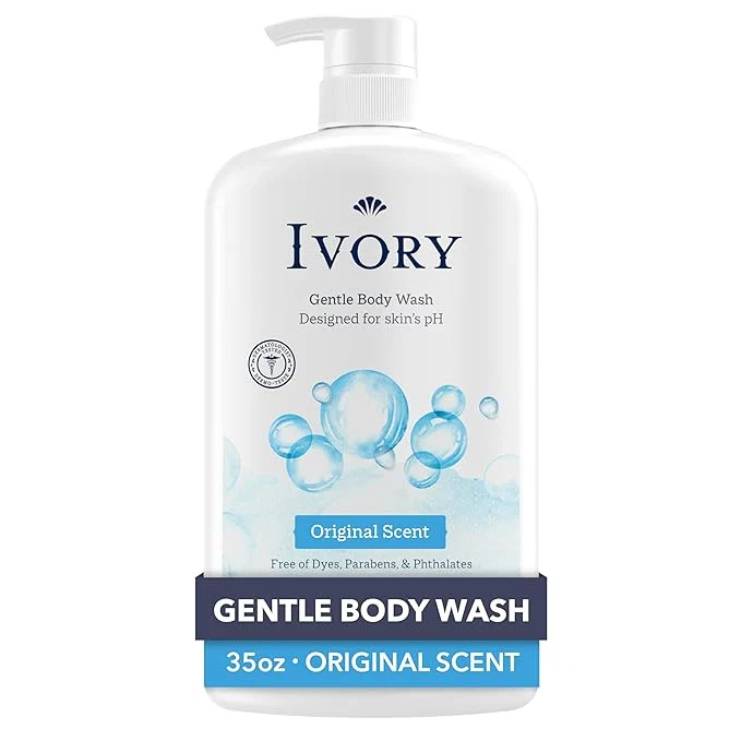 Elite Ivory Body Wash Designed for the Whole Family Gentle Formula of Dyes Enhanced